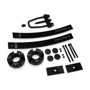 2005-2020 Nissan Frontier 2WD 4WD 3" Front Strut Spacers + 2" Rear Add-A-Leaf Full Lift Kit Axle Shims With Tool Included