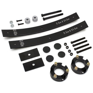 2007-2020 Toyota Tundra 4WD 3" Front Strut Spacers + 2" Rear Long Leafs Full Lift Kit + Axle Shims + Diff Drop Included