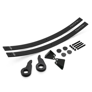 2000-2010 Chevy Silverado 3500 HD 3" Front Strut Spacers + 2" Rear Long Leafs Full Lift Kit Includes Shock Extenders