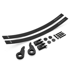 2000-2007 Chevy Silverado 1500 3" Front Strut Spacers + 2" Rear Long Leafs Full Lift Kit Shock Extenders Included